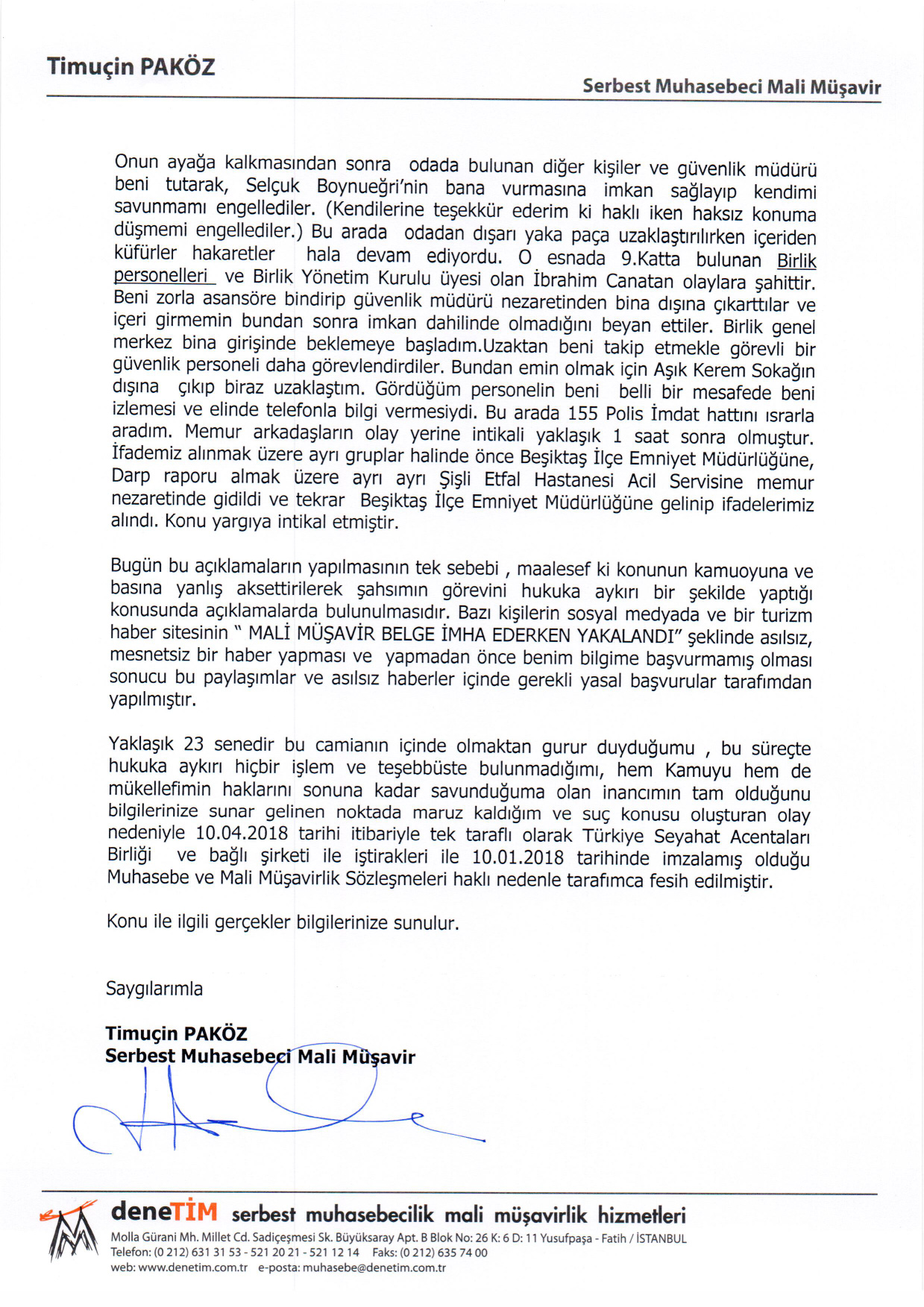 T�rsab'da ya�ananlar ile ilgili kamuoyuna a��klama